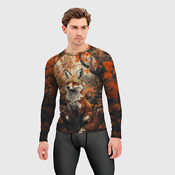 Рашгард мужской Лис в лесной чаще, цвет: 3D-принт — фото 2