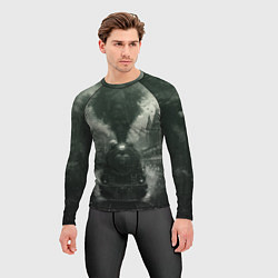 Рашгард мужской Ретро иллюстрация паровоза, цвет: 3D-принт — фото 2