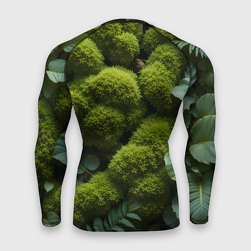 Мужской рашгард Зеленый мох и листья / 3D-принт – фото 2