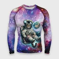 Мужской рашгард Brave cat in space - ai art