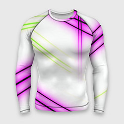 Мужской рашгард Green white pink line