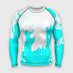 Мужской рашгард Голубой огонь текстура