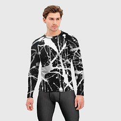 Рашгард мужской Брызги белой краски, цвет: 3D-принт — фото 2