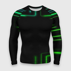 Мужской рашгард Black green color