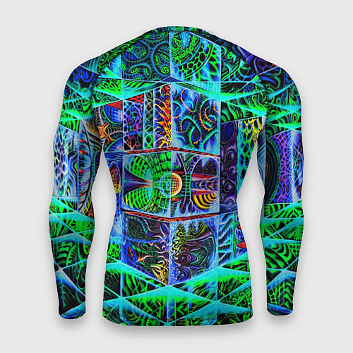 Мужской рашгард Психоделика узор кислотный / 3D-принт – фото 2