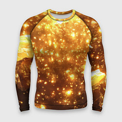 Мужской рашгард Золотые блестки потертая текстура