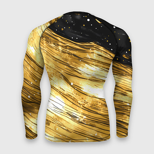Мужской рашгард Золотой текстурный фон / 3D-принт – фото 2