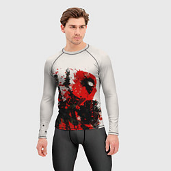 Рашгард мужской Дэдпул брызги, цвет: 3D-принт — фото 2