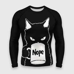 Мужской рашгард Angry black cat nope
