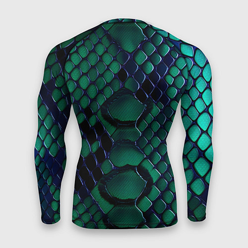 Мужской рашгард Бирюзовая змеиная кожа / 3D-принт – фото 2