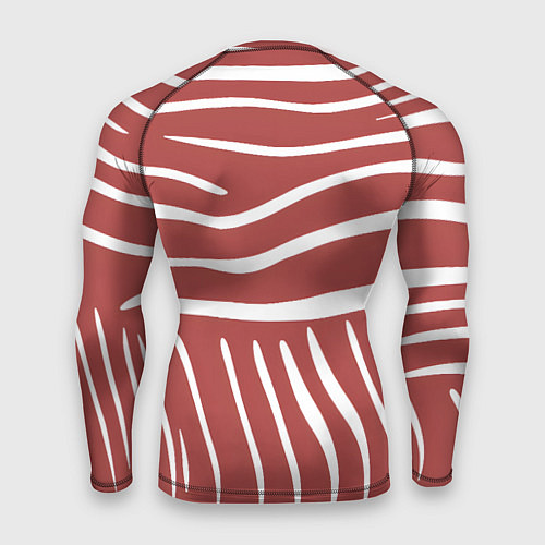Мужской рашгард Полоски красной зебры / 3D-принт – фото 2