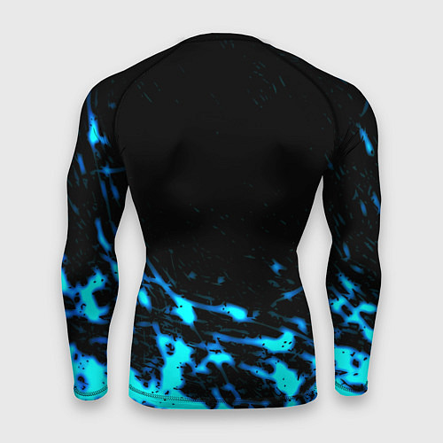 Мужской рашгард Monster energy голубые краски / 3D-принт – фото 2