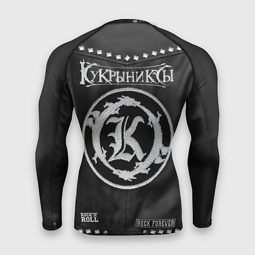 Мужской рашгард Кукрыниксы косуха с нашивками / 3D-принт – фото 2