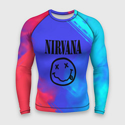 Рашгард мужской Nirvana жидкие краски, цвет: 3D-принт