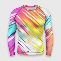 Мужской рашгард Брызги краски на белом фоне