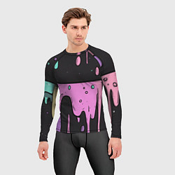 Рашгард мужской Стекающая краска текстура, цвет: 3D-принт — фото 2