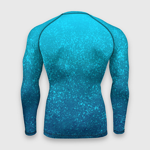 Мужской рашгард Лазурный голубой текстурный градиент / 3D-принт – фото 2