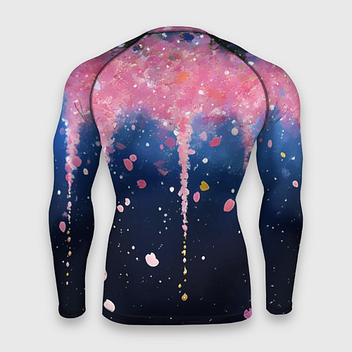 Мужской рашгард Розово-синяя текстура / 3D-принт – фото 2