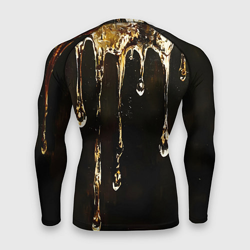 Мужской рашгард Мед на коричневой текстуре / 3D-принт – фото 2