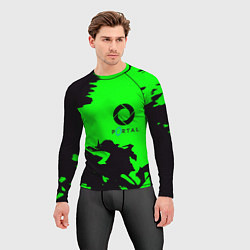 Рашгард мужской Portal черный дым, цвет: 3D-принт — фото 2