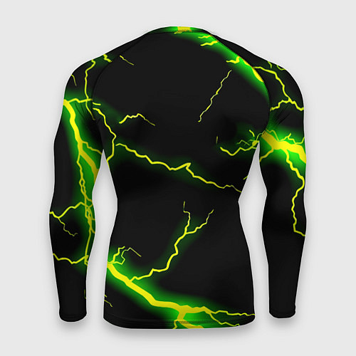 Мужской рашгард Monster energy зелёные молнии / 3D-принт – фото 2
