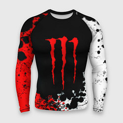 Мужской рашгард Monster energy брызги красок