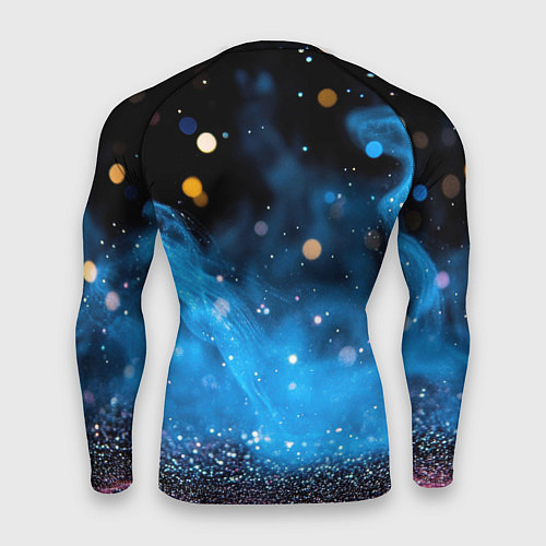 Мужской рашгард Синяя текстура бокке / 3D-принт – фото 2