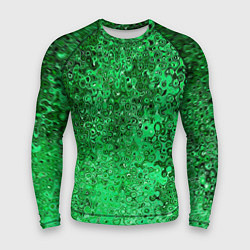 Рашгард мужской Зелёный малахит абстрактная текстура, цвет: 3D-принт