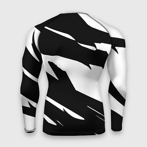 Мужской рашгард Monster energy чёрные штрихи / 3D-принт – фото 2