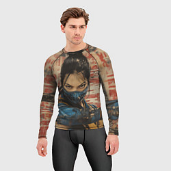 Рашгард мужской Боец Мортал комбат Китана, цвет: 3D-принт — фото 2