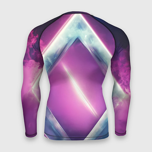 Мужской рашгард Космонавт в фиолетовом космосе / 3D-принт – фото 2