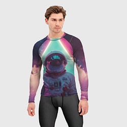 Рашгард мужской Космонавт треугольник в космосе, цвет: 3D-принт — фото 2