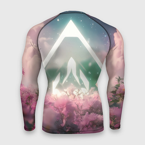 Мужской рашгард Космонавт и цветы на другой планете / 3D-принт – фото 2