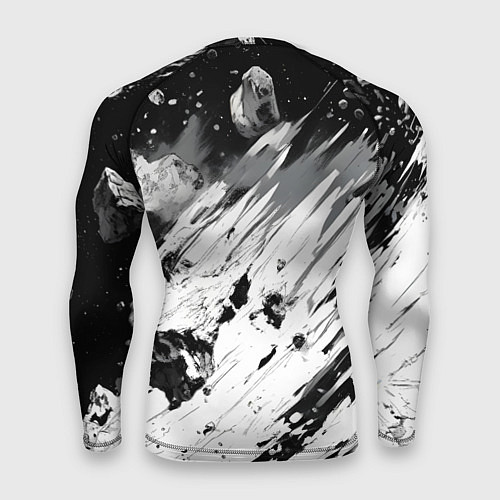 Мужской рашгард Скелет - космонавт на планете / 3D-принт – фото 2