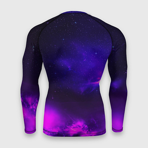Мужской рашгард Космонавт в неоновых облаках / 3D-принт – фото 2