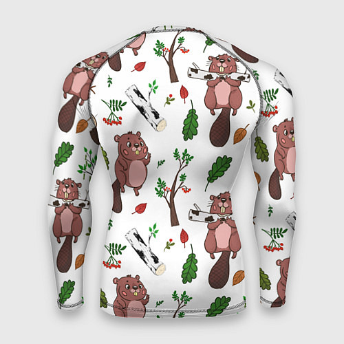 Мужской рашгард Бобер и полено / 3D-принт – фото 2
