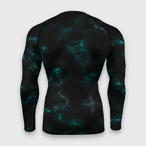 Мужской рашгард Color black turquoise / 3D-принт – фото 2