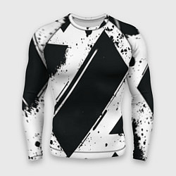 Мужской рашгард Color black white