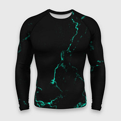 Мужской рашгард Color black turquoise