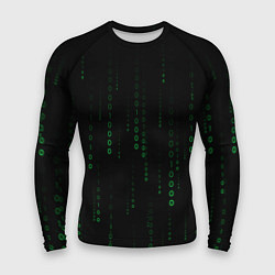 Мужской рашгард Color black green