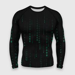 Мужской рашгард Color black turquoise