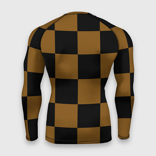 Мужской рашгард Шахматные фигуры на коричнево-черной доске / 3D-принт – фото 2