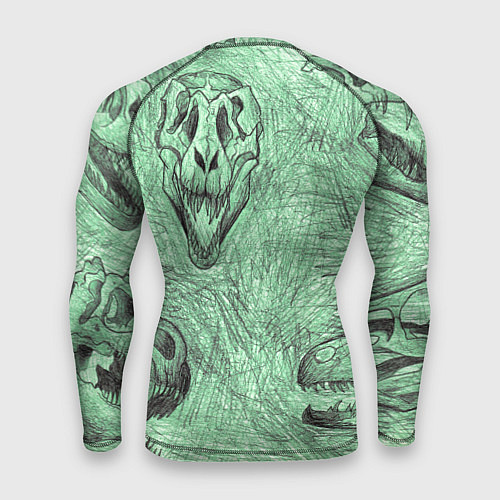 Мужской рашгард Черепа динозавров - эскиз / 3D-принт – фото 2