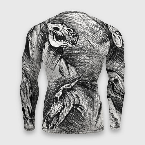 Мужской рашгард Черепа лошадей / 3D-принт – фото 2