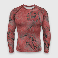 Мужской рашгард Черепа лошадей - эскиз