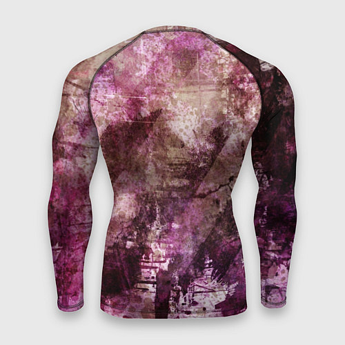 Мужской рашгард Абстракция - dark trash atom with violet / 3D-принт – фото 2