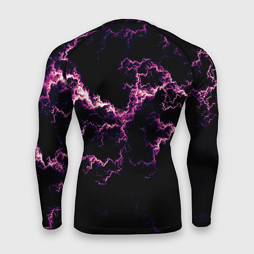 Мужской рашгард Lightning pink glow / 3D-принт – фото 2