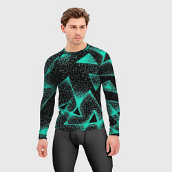 Рашгард мужской The triangle is light blue, цвет: 3D-принт — фото 2