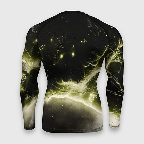 Мужской рашгард Россия - герб на черно-зеленом фоне / 3D-принт – фото 2