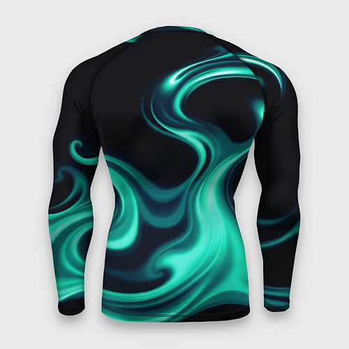 Мужской рашгард Color turquoise black / 3D-принт – фото 2